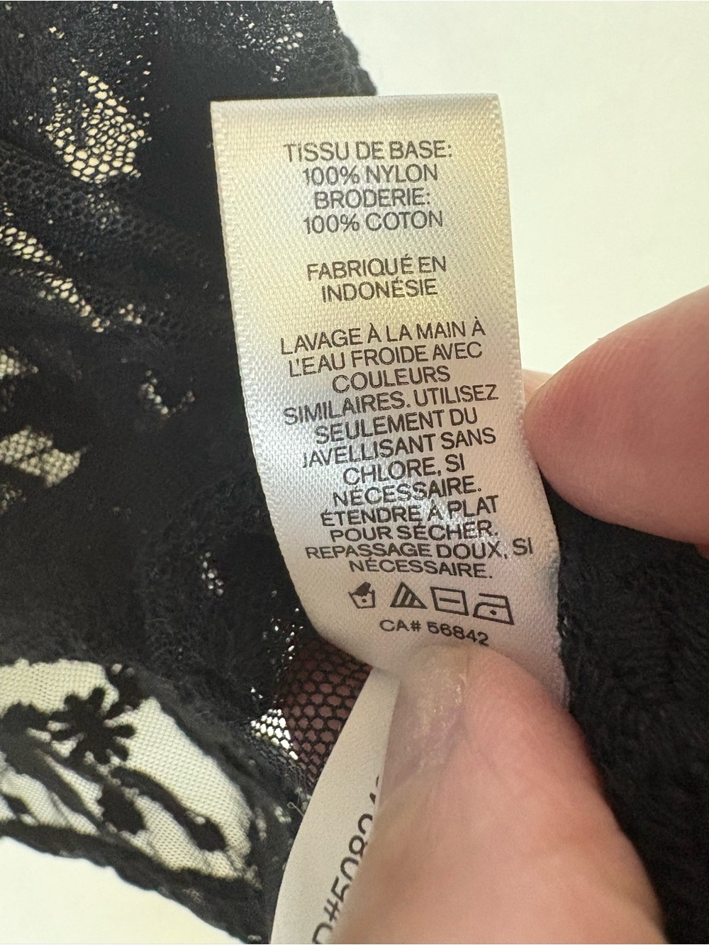 Express Black Floral Lace Top - Picture 4 of 6